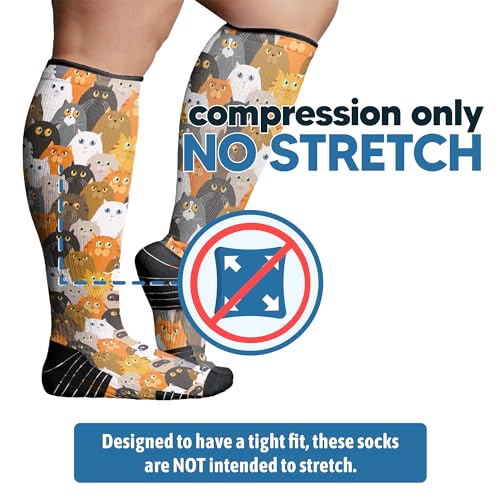 Image of Viasox Compression Socks for Women and Men, Knee High Socks 12-15 mmhg Circulation Support for Flight, Travel, Daily