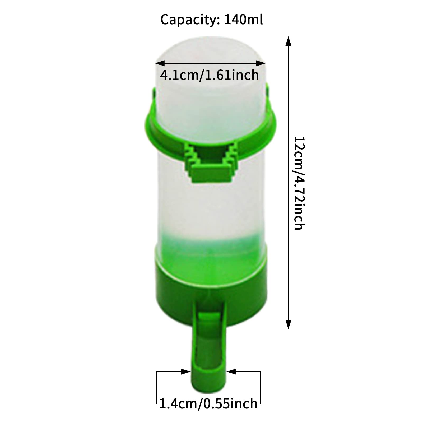Keptfeet Distributore Automatico di Acqua,Distributore d'Acqua per Uccelli per Gabbia - Contenitore per abbeveratoio, Gabbia per Uccelli con distributore d'Acqua per pappagalli Budgie Cockatiel