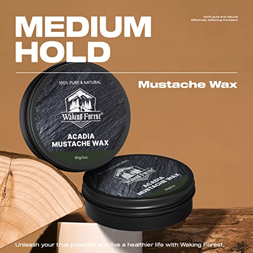 Mustache Wax For Men Medium Hold Beard Wax Tam Mustache Natural Look Moustache Wax For Men 2Oz Natural Scented Beard Grooming Kit For Men Groom Moisturizes Beard And Skin Easy To Apply And Clean #TOP1