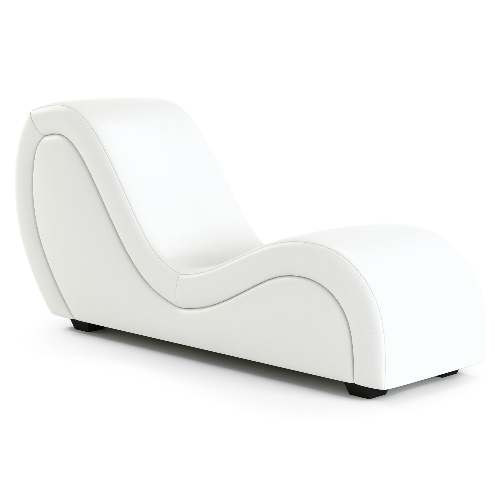 Fauteuil Tantra Ergonomique en Simili-Cuir Premium – Mobilier Design pour Couple et Relaxation (Blanc)