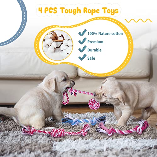LOYEE 14 Pack Puppy Toys, Squeaky Plush Dog Toys for Small Dogs, Cute Puppy Teething Chew Toy, Indestructible Ropes Toys… - Image 5