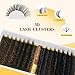 QUEWEL Lash Clusters Kit, 280Pcs 70D+90D 3D Lash Cluster Eyelash Extensions 10-18mm Lash Clusters Kit with Lash Bond and Seal and Lashes Tweezers Easy DIY at Home (70+90D 3D Kit)