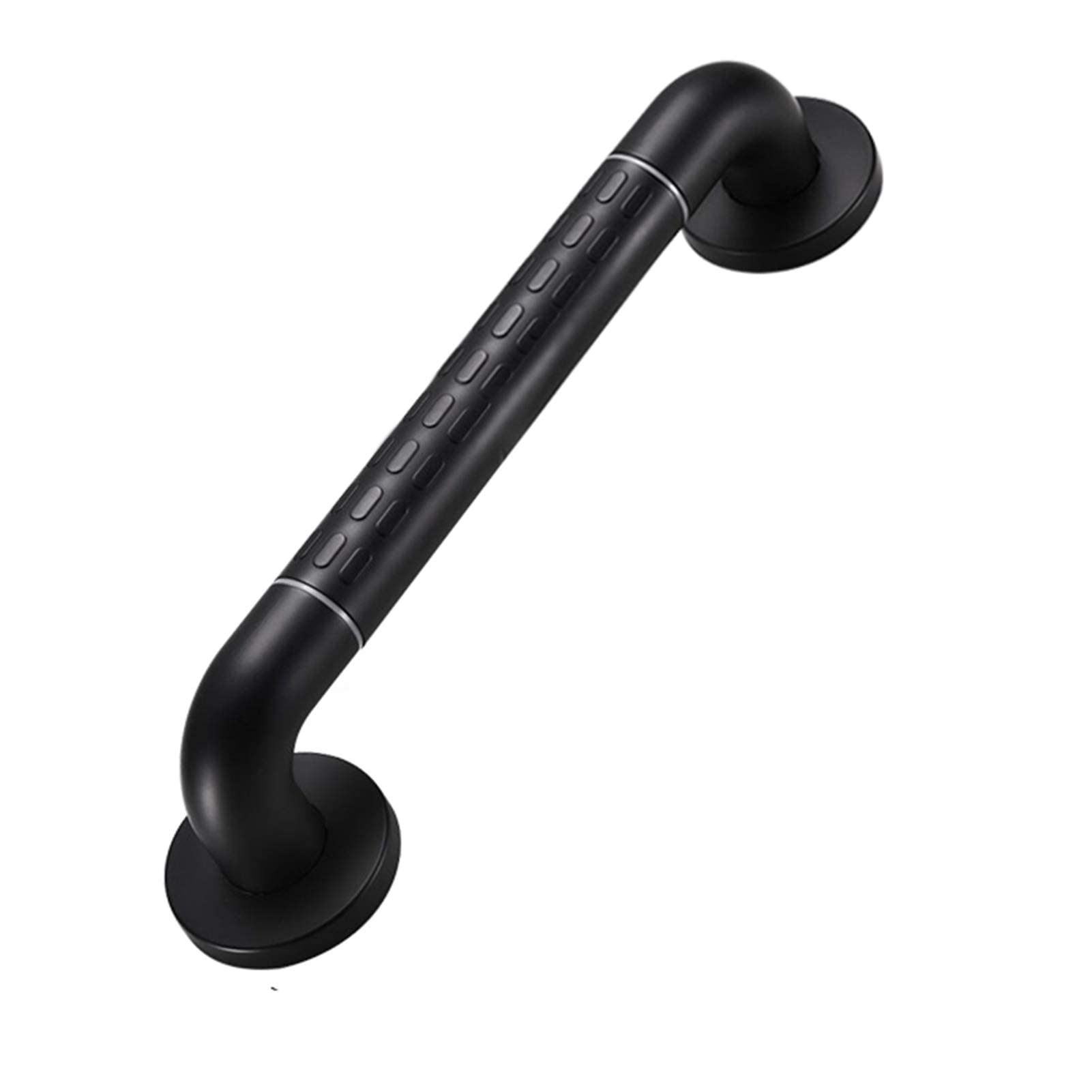 Asidero de baño de Acero Inoxidable Sus 304 con Agarre de Seguridad, Ideal para bañeras e inodoros (Negro, 48 cm)