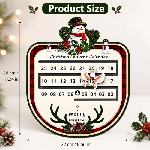 Image of Christmas Decorations - Christmas Countdown Calendar Wood Welcome Sign