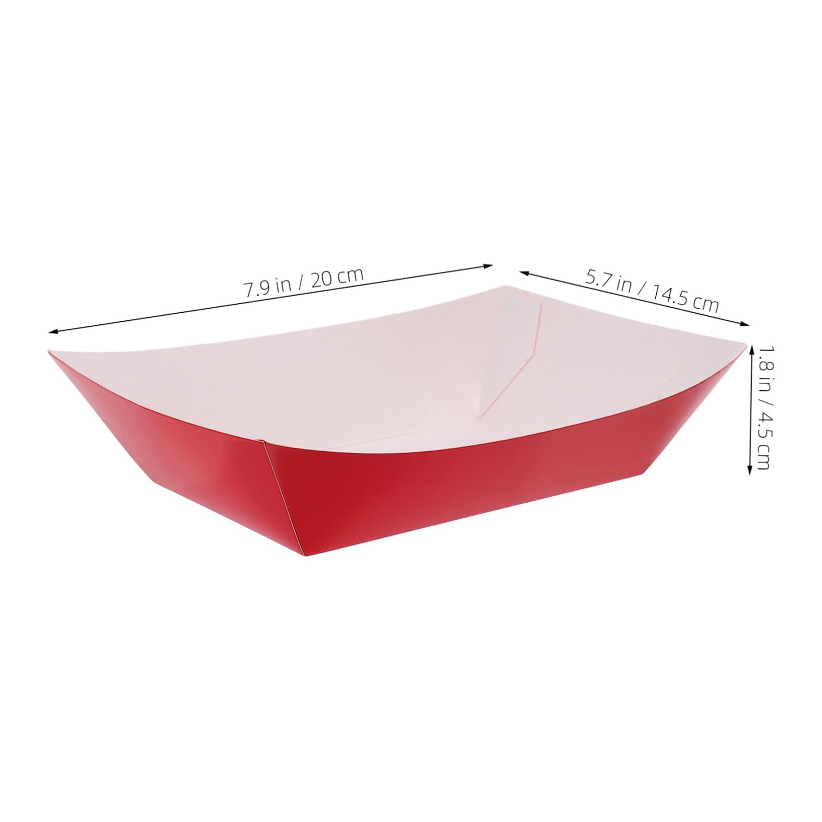 PRETYZOOM 50Pcs Paper Snack Boats Vibrant Hot Dog Holders for Themed Parties Family Gatherings and Picnics Stylish Food Trays for Serving Fresh Snacks