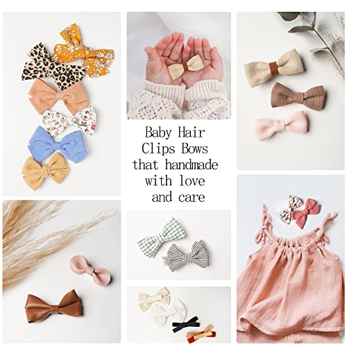 Jesries 133-2208-BOWCLIP-21 Pack Baby Girls Hair Clips Bows Fully Lined Non Slip Barrettes thumb #1