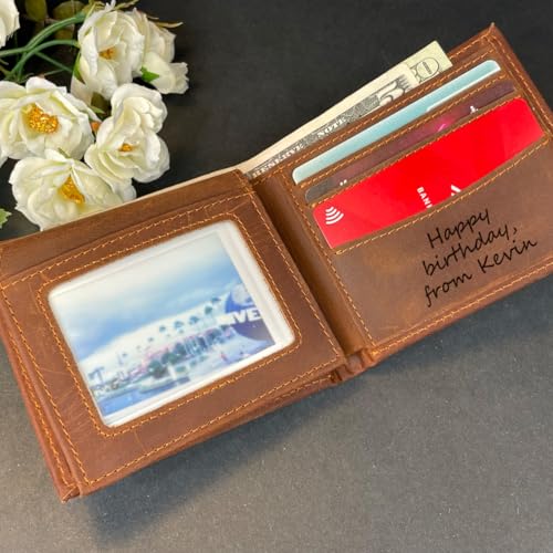 Personalized Christmas Gifts, Wallet For Men, Engraved Name Wallet, Fathers Day Gifts For Dad Husband, Custom Leather Men Wallet4