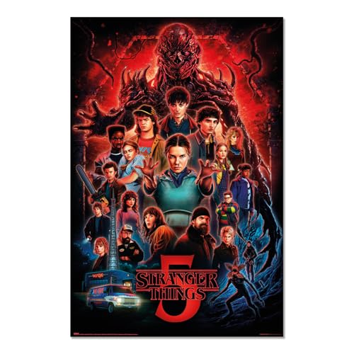 Grupo Erik Poster Stranger Things Merchandising (Temporada 5) - Laminas decorativas música 61x91,5cm a todo color | Posters para pared ideal decoración habitación