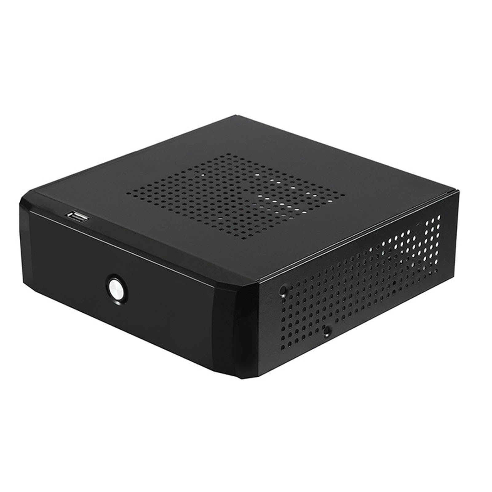 Efficiente case per computer Mini ITX da gioco con involucro in alluminio resistente per prestazioni di lunga durata, alimentatore in metallo, M01, 19x20.5x6 cm