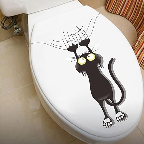 Miniatura 5 de Caer hacia abajo para el gato PVC espejo pared etiqueta DIY mural ventana etiqueta papel pintado