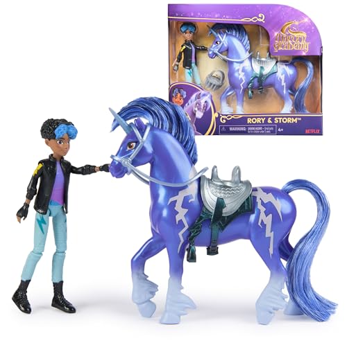 Unicorn Academy Set - Rory und Einhorn Storm mit echter Mähne und Schweif sowie Bürste, ca. 12 cm große Originalfiguren zur beliebten Netflix Serie, für Kinder ab 4 Jahren Unicorn Academy Set - Rory und Einhorn Storm mit echter Mähne und Schweif sowie Bürste, ca. 12 cm große Originalfiguren zur beliebten Netflix Serie, für Kinder ab 4 Jahren