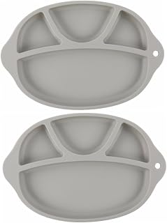 Toyvian 2 Pçs Bebê Arroz Silicone Utensílio Resto Crianças Placemat Bandeja De Silicone Crianças Bandeja Divisória Bandeja De Jantar Talheres Infantis Crianças Separada Grade Infantil