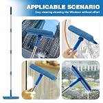 Professional Window Squeegee,2 in 1 Window Cleaner with Long Stainless Steel Handle,Sponge Car Window Squeegee for Gas Station, Glass,Shower (68" Pole) - Image 5