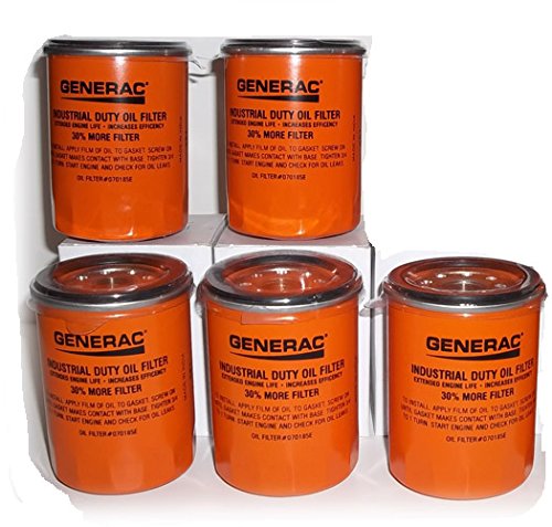 Generac - Oil Filter 90 Logo ORNG-CAN - 070185E 90mm High Capacity (30% More Filter) Pack of 5