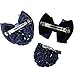 kilofly 4pc Women's Two-Way Snood Net Bow Barrette Hair Clip Bun Cover Set