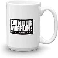 Vista 2 de NBC The Office World's Best Boss Dunder Mifflin Ceramic Mug, White 15 oz - Official Michael Scott Mug As Seen On The Office