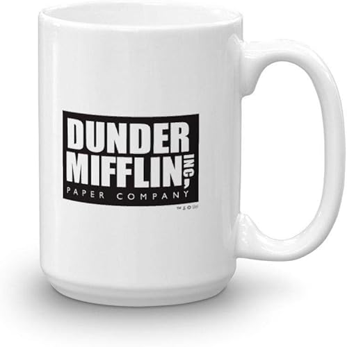 Miniatura 2 de The Office World's Best Boss Dunder Mifflin - Taza de cerámica blanca, 11 onzas, taza oficial de Michael Scott como se ve en la oficina