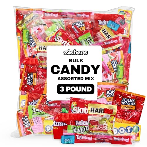 Bulk Assorted Candy Mix Individually Wrapped - 3 lb Candies Variety Pack For Pinara Fillers, Candy Favors, School Snacks & Office Treats