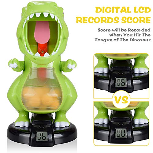 Dinosaur Toys Shooting Games for Kids Shooting Toys Target Practice with LCD Score Record and 24 Foam Balls,Air Balls Shooting Foam Ball Game for Boys Girls and Adult Ideal Gifts Toys for Boys