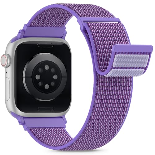 Image of Nylon Loop Sport Band Compatible with Apple Watch Bands 44mm 45mm 46mm 49mm 42mm for Women Men, iWatch Wrist Straps for Ultra 3 2, Se, Series 11 10 9 8 7, Breathable, Soft Band Ideal for Outdoor