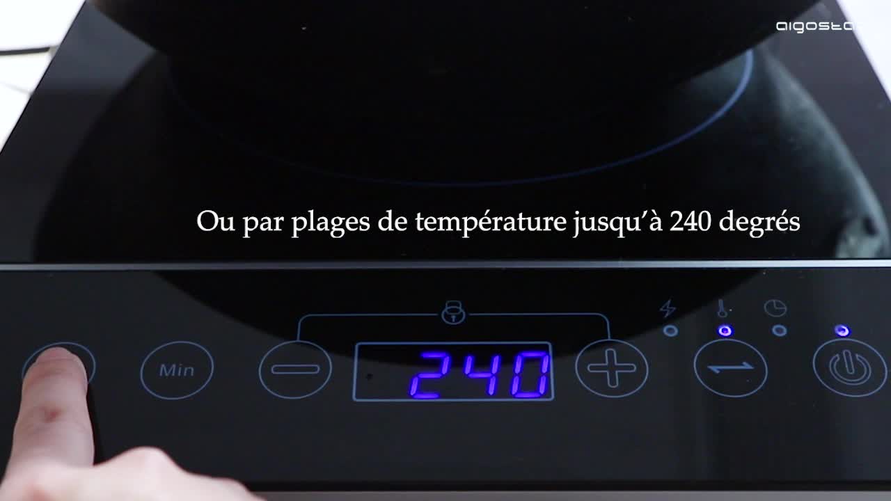 HOMCOM Plaque à induction portable 2000 W plaque de cuisson électrique avec 10 niveaux de température et 10 réglages de puissance, minuterie 3H, écran tactile LED, verrouillage enfant, noir HOMCOM Plaque à induction portable 2000 W plaque de cuisson électrique avec 10 niveaux de température et 10 réglages de puissance, minuterie 3H, écran tactile LED, verrouillage enfant, noir