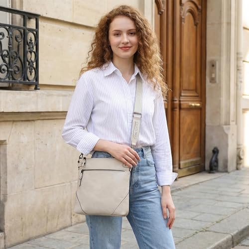 Image of TANTOMI Crossbody Bags for Women, PU Leather Hobo Purse Shoulder Handbags | Adjustable Wide Strap, Multi Pockets, Roomy, Lightweight, Versatile for Everyday or Travel
