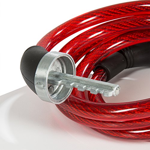 Wordlock Cl-408-Rd 4-Letter Combination Bike Lock Cable, Red, 5-Feet #TOP5