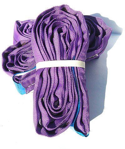 PROFI Rundschlingen 1t 2m Umfang Hebebänder Hebeschlingen ENorm1492-2 Lila (2er- Set)