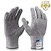 Produktbild Grebarley Schnittschutzhandschuhe,Arbeitshandschuhe,Küchen Handschuhe,Level 5 Schutz,Lebensmittelecht,EN388 Zertifiziert,Gestrickt Handschuhe für Gartenbau/Baustelle/Küche,Grau 1Paar (L)