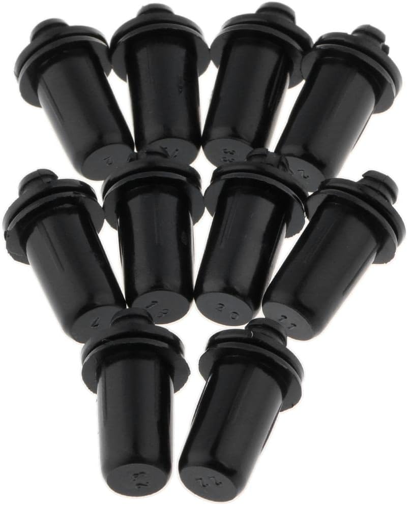 10 Pieces Fastener Rivet Clips Kits, Black Push Pin Rivets for Speaker Mesh Grill Cover # 046