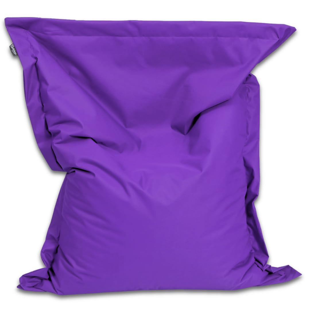 BuBiBag Sitzsack XXL 200x140 cm mit Füllung – Handgefertigt – Bean Bag Indoor & Outdoor – Riesensitzsack Lounge Gästebett – wasserabweisend – Lila