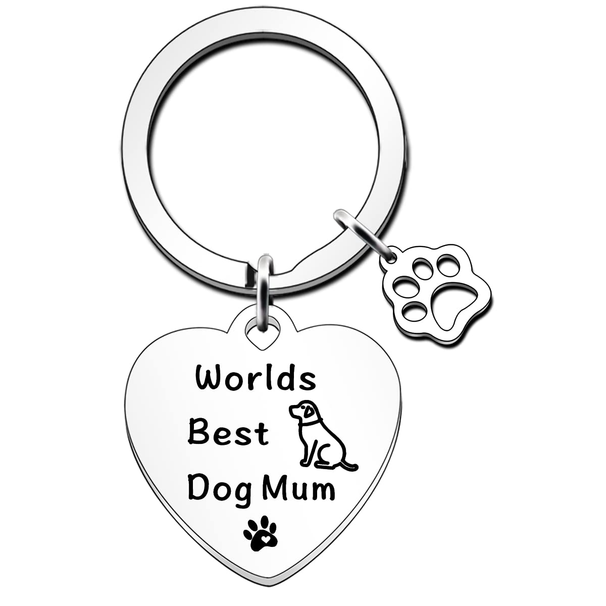 Dog Mum Gifts Keyring-Gifts for Dog Mum Birthday New Puppy Mummy Christmas Mothers Day Keychain