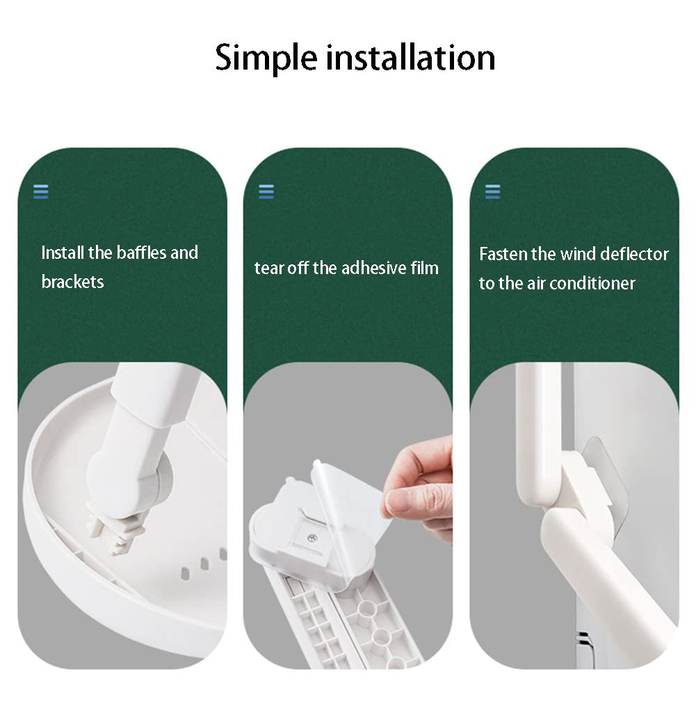 Deflector de Aire Acondicionado, Deflector de Salida de Aire antirretorno, Deflector de Viento Universal de Pared, Ajuste retráctil, instalación Gratuita