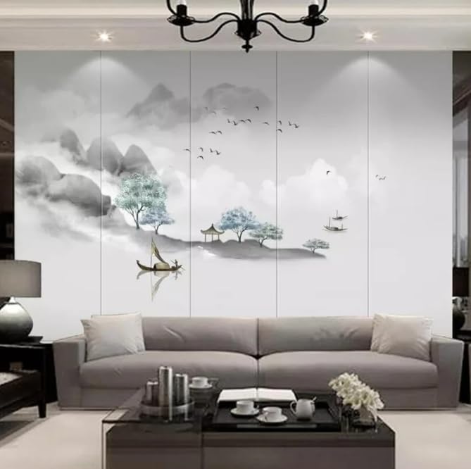 Papier peint 3D photo murale paysage chinois salon 300x210