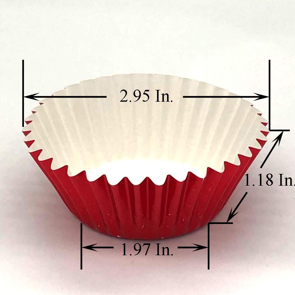 Huaswan Christmas Cupcake Liners Standard Paper-Lined Foil Baking Cups Red, Green, Gold and Silver, 240-Count