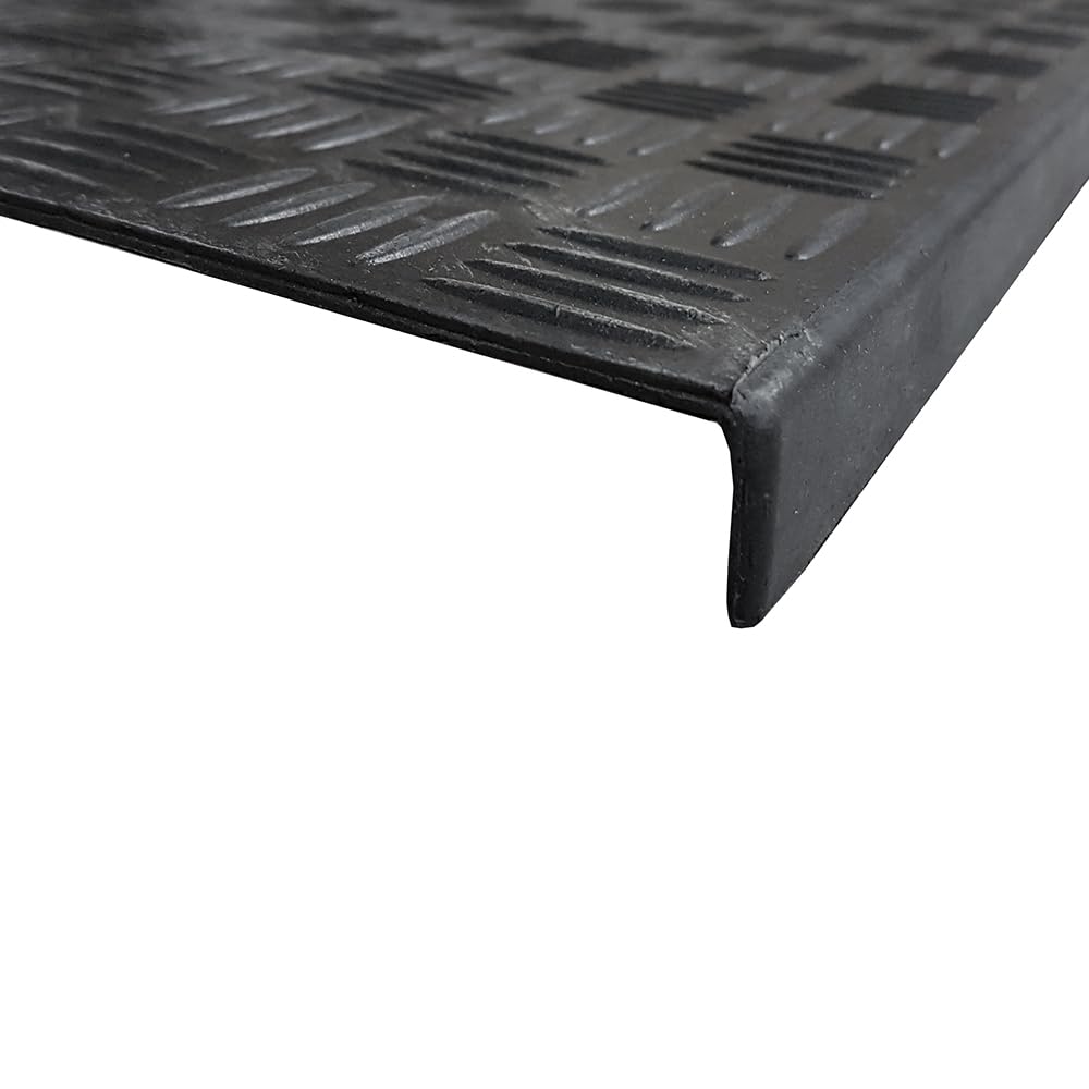IVOL Tappetini in gomma per gradini rettangolari, 25 x 75 cm (15, lamiera lacrimale)