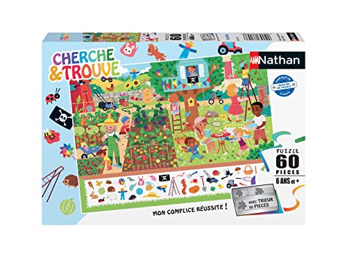Nathan - Puzzle Enfant - 30 pièces - En ville (Cherche et trouve) - Fille ou garçon dès 4 ans - Puzzle de qualité supérieure - Carton épais et résistant - Quotidien & Ville - 86151