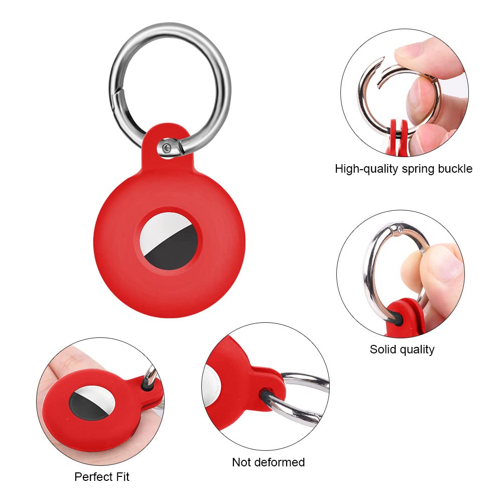 Ainiv Llavero para AirTag, 1 Pieza Llaveros para AirTag Funda Protectora de Silicona, Localizador Keychain Portátil Antipérdida, Protectora Funda Mascotas y Mochilas — view 68