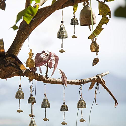 CHALA 4STK Klangspiele Windspiele Fengshui Glocke Dragon Bell Chinesische Antike Klare Stimme Dekoration Hängen Glück Segen für Haus Garten Innen und Außen