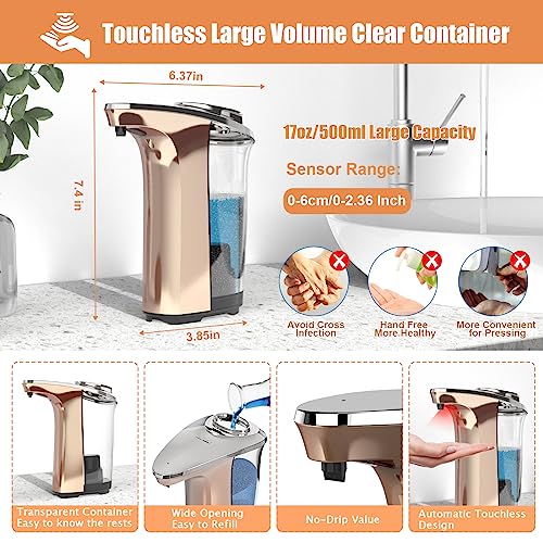 Pzotruf YM-201 Automatic Soap Dispenser,Touchless Dish Soap Dispenser 17Oz/500Ml thumb #1