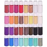 Mica Powder for Epoxy Resin, 32 Colors Mica Pigment Powder Set for Resin Art, Lip Gloss, Soap Making Dye, Slime and DIY Craft (5g/0.18oz Each Bottle)
