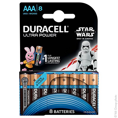 Duracell Piles alcalines Ultra Power 8 AAA 1.5V