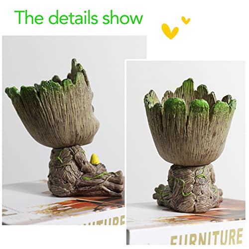 Nerissa Aquarium Air Bubbler Decorations Fish Tank Air Bubbler Resin Groot Crafts with Air Bubbler Stone for Aquarium Fish Tank Decor - Image 6
