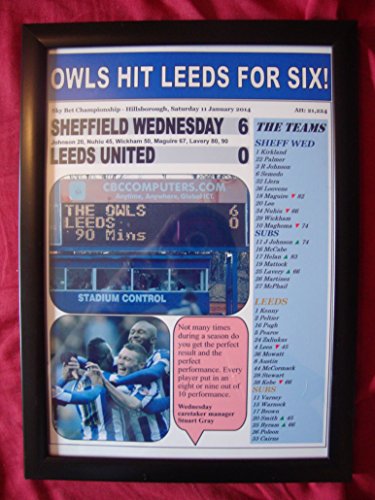 Sheffield miércoles 6 Leeds United 0 - 2014 - impresión enmarcada