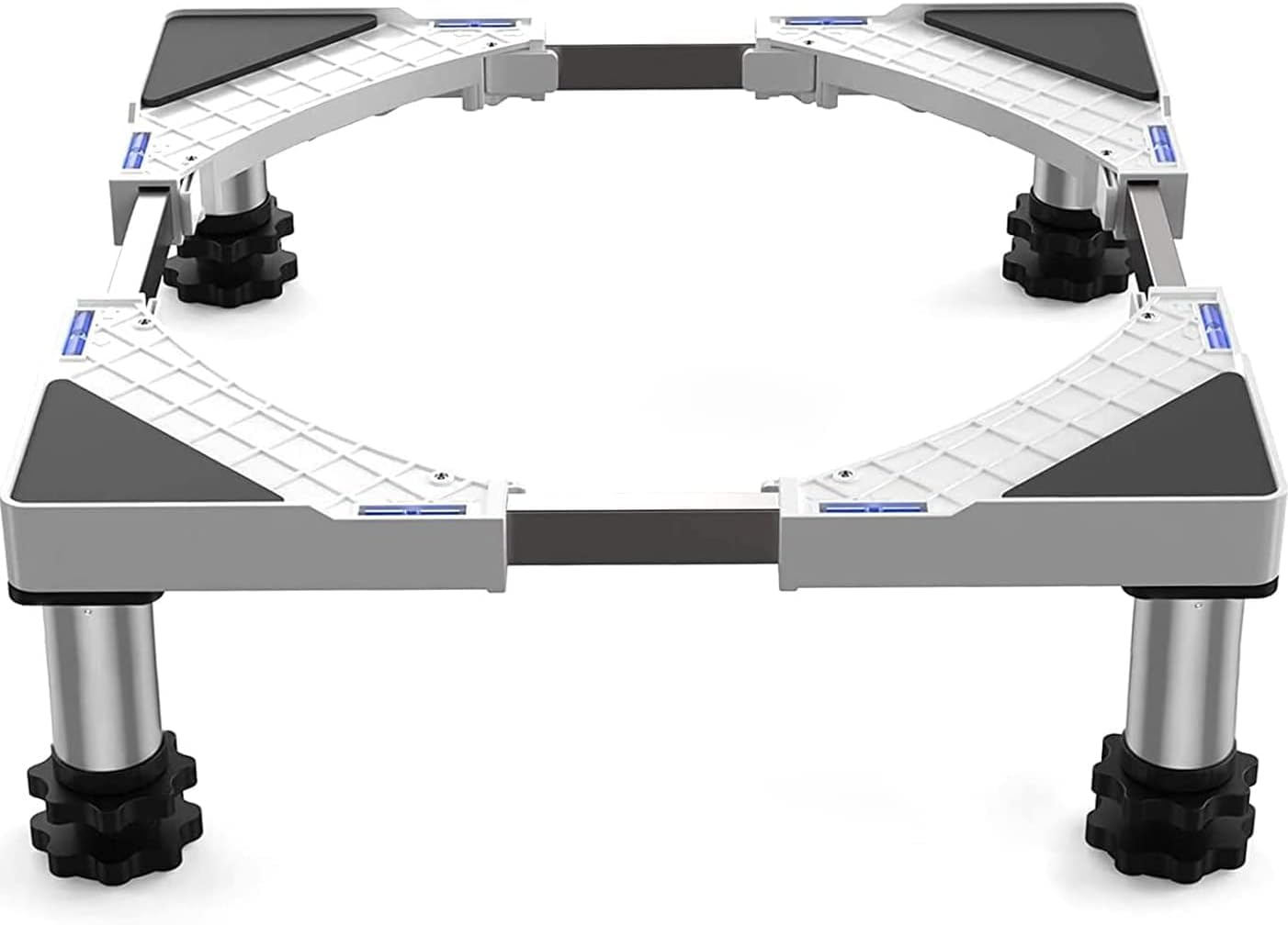 DEWEL Base Lavadora Soporte Lavadora Secadora para frigorífico, Ajustable con 4 pies de altura 13-16 cm, soporte para secadora universal, carga máxima 500 kg