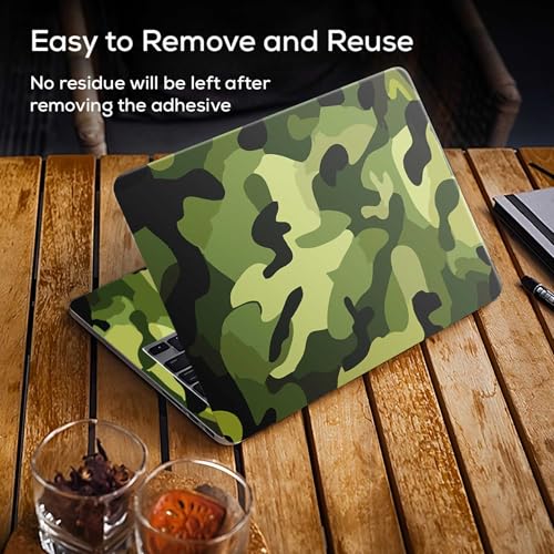 Image of Galaxsia Camouflage /Army D4 Full Body Vinyl Laptop Skin /Sticker /Cover Upto 15.6 Inches Laptops Laminated-Removable-HD Quality Compatible for Hp-Dell-Sony-Lenovo-Asus etc.(15x10 Inches)