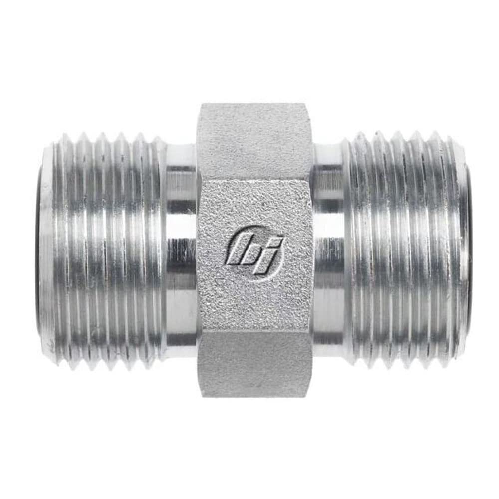 Brennan Industries FS2403-12-12 Steel Straight O-Ring Face Seal Fitting, 1-3/16