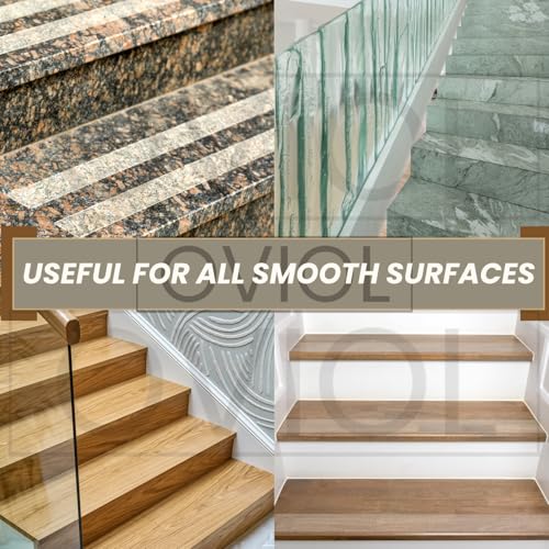 Image of OVIOL Anti Slip Tape for Stairs, Non-Slip Anti Skid Tape for Stairs Waterproof for Other Slippery Surfaces, 80 Grit, Heavy Duty 2 Inch X 16.4 Foot (TRANSPARENT, PACK OF 1)
