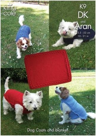 King Cole Dog Coats and Blanket Knitting Pattern K9