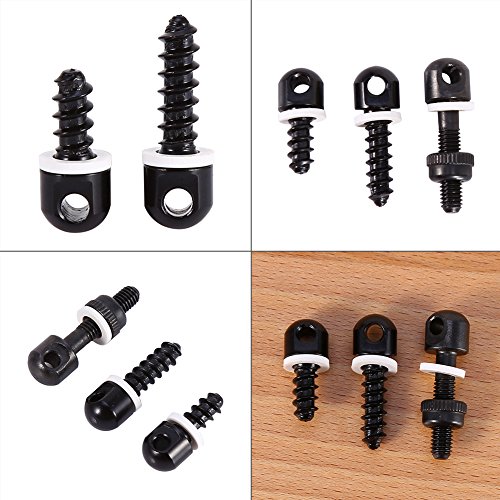 Delaman Synthetic Stock Swivel Stud, Sling Swivel Screws Sling Swivel Stud Wood Screws, Gun Sling Mounting Kit,3 Of Set, For Shotgun, Rifle #TOP2